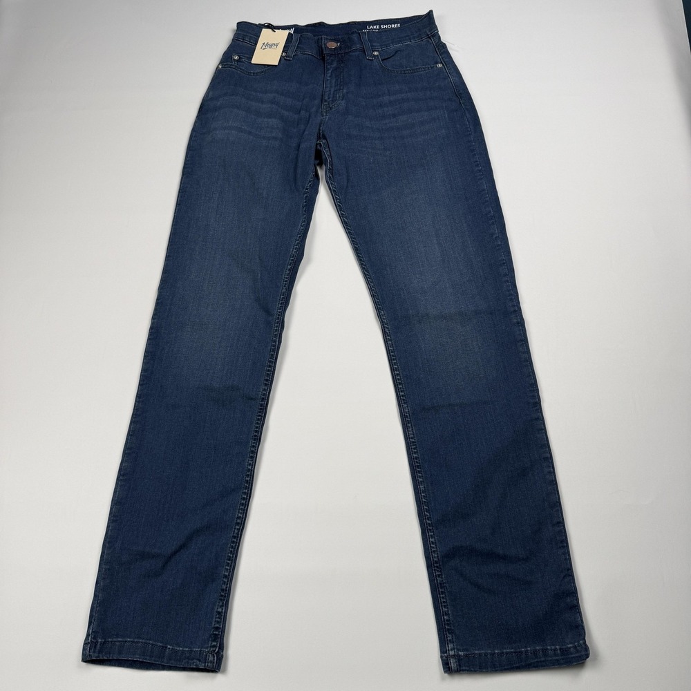 Mugsy Lake Shores Jeans Mens 31x32 Blue Medium Wash Stretch Denim Straight Leg